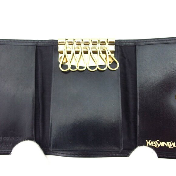 SAINT LAURENT Key Case Leather Authentic - Picture 8 of 11